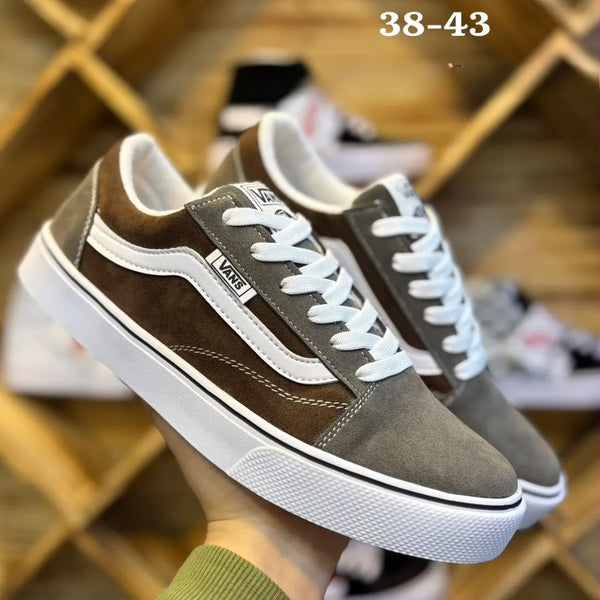 Zapatilla Vans Plano Gris y Cafe