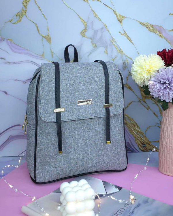 Morral Fashion Gris y Negro