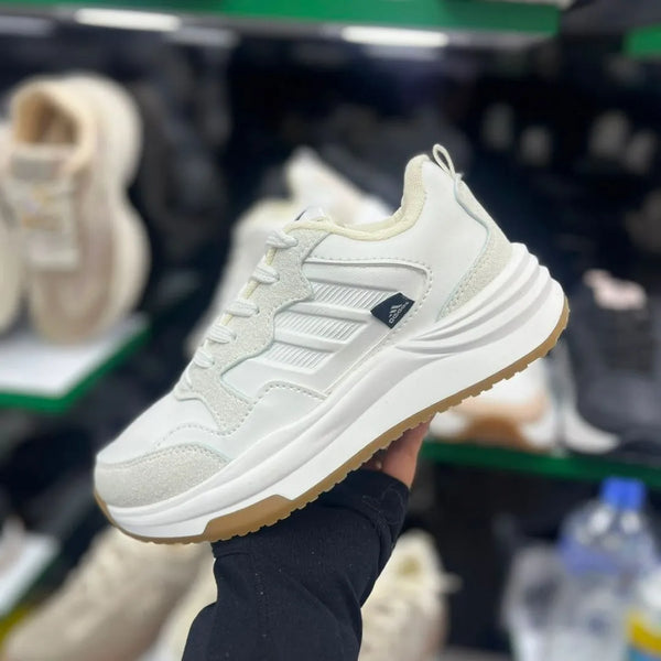 Zapatilla Adidas Blanca Goma Cafe