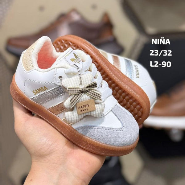 Zapatilla Niños Samba Blanco Multicolor