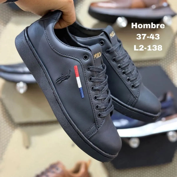 Zapatilla Polo Negro Total