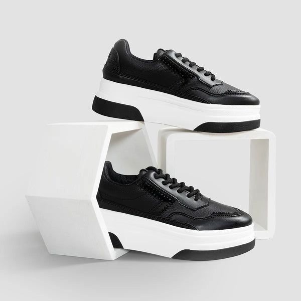 Tenis Derene Plataforma Negra Preto High Quality
