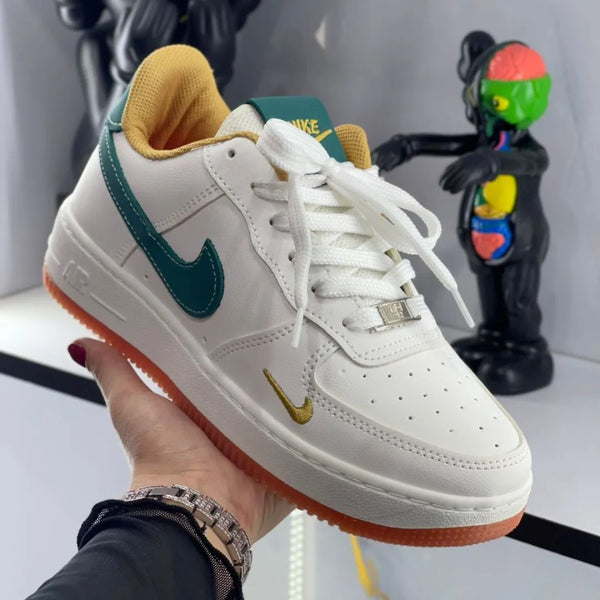 Zapatilla Nike Force One Unisex Verde y Amarillo Mostaza