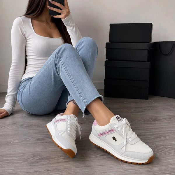 Zapatilla Lacoste Dama con Rosa
