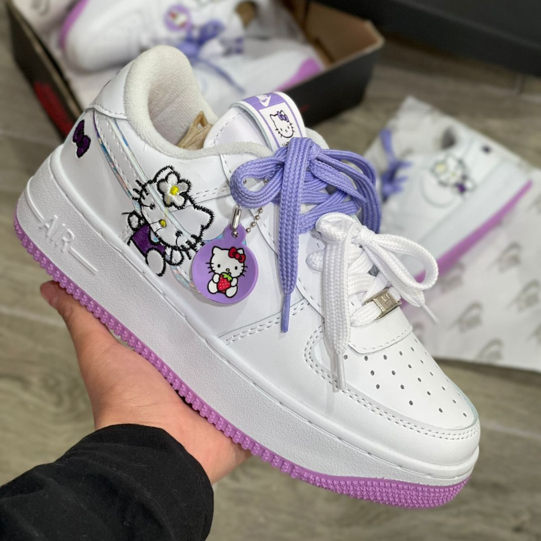Zapatilla Nike Hello Kitty Force One Morado