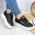 Zapatilla Plataforma Negra y Blanco