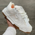Zapatilla Dvs Blanco y Cafe Suela Inyectada
