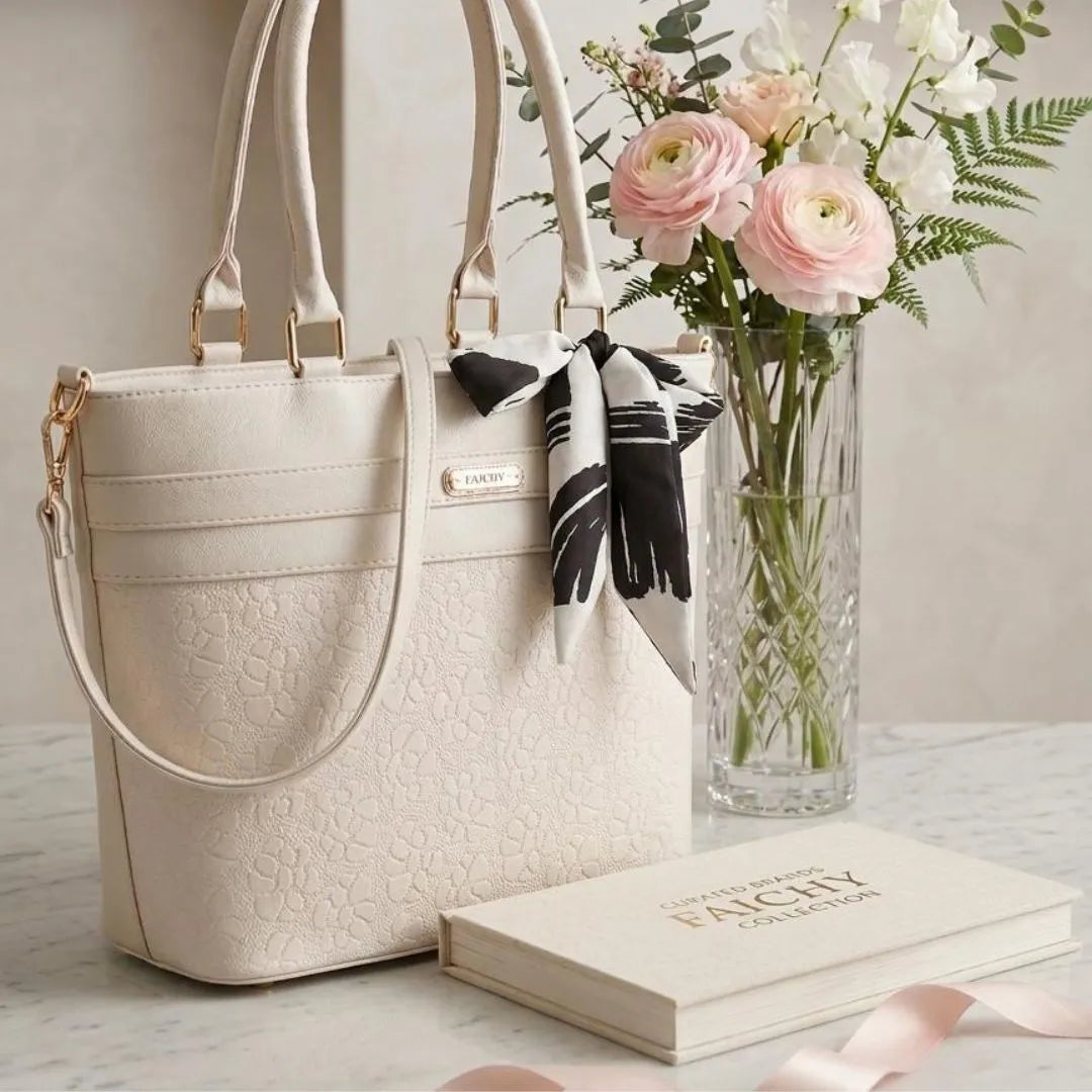 Bolso Dama Pañoleta Manos Libres Beige