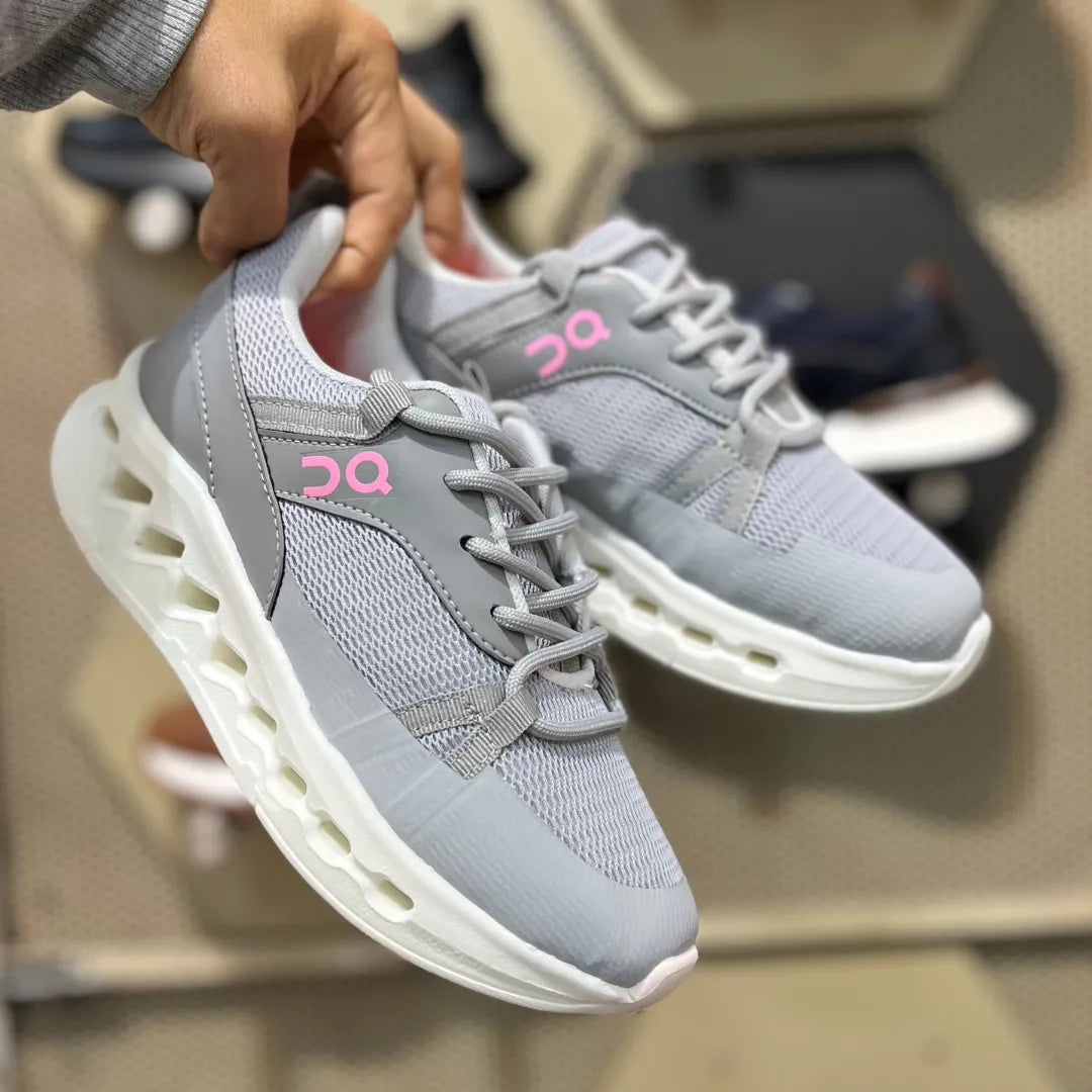 Zapatilla Deportiva Gris y Rosa