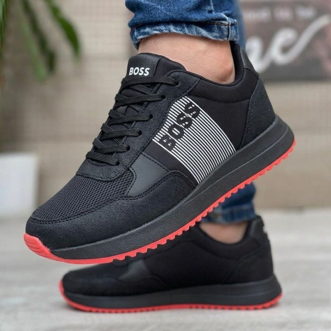 Zapatilla Hugo Boss Negro y Neon