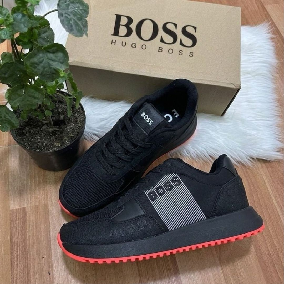 Zapatilla Hugo Boss Negro y Neon