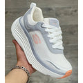 Zapatilla Skechers Blanco Rosa y Naranja
