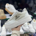Zapatilla Gucci Plataforma Blanco y Dorado