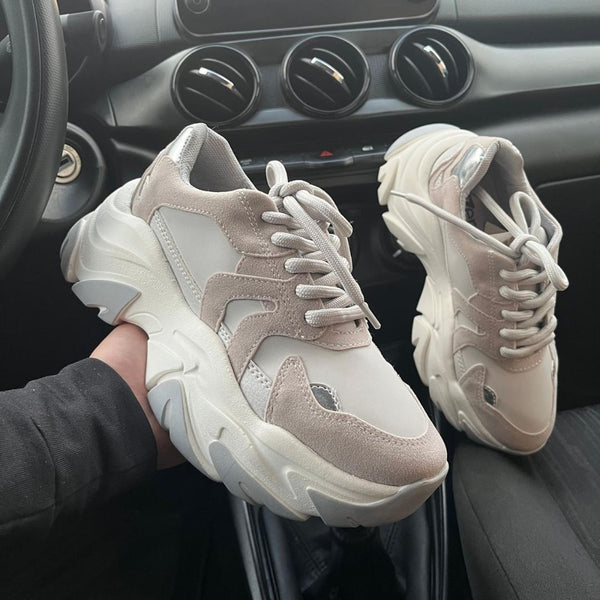 Tenis Derene Tricolor Gris Silver High Quality