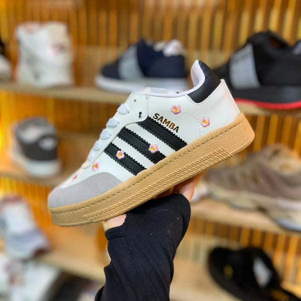 Zapatilla Adidas Samba Plataforma Flores