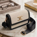 Bolso Manos Libres Beige y Negro