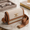 Bolso Manos Libres Beige y Cafe