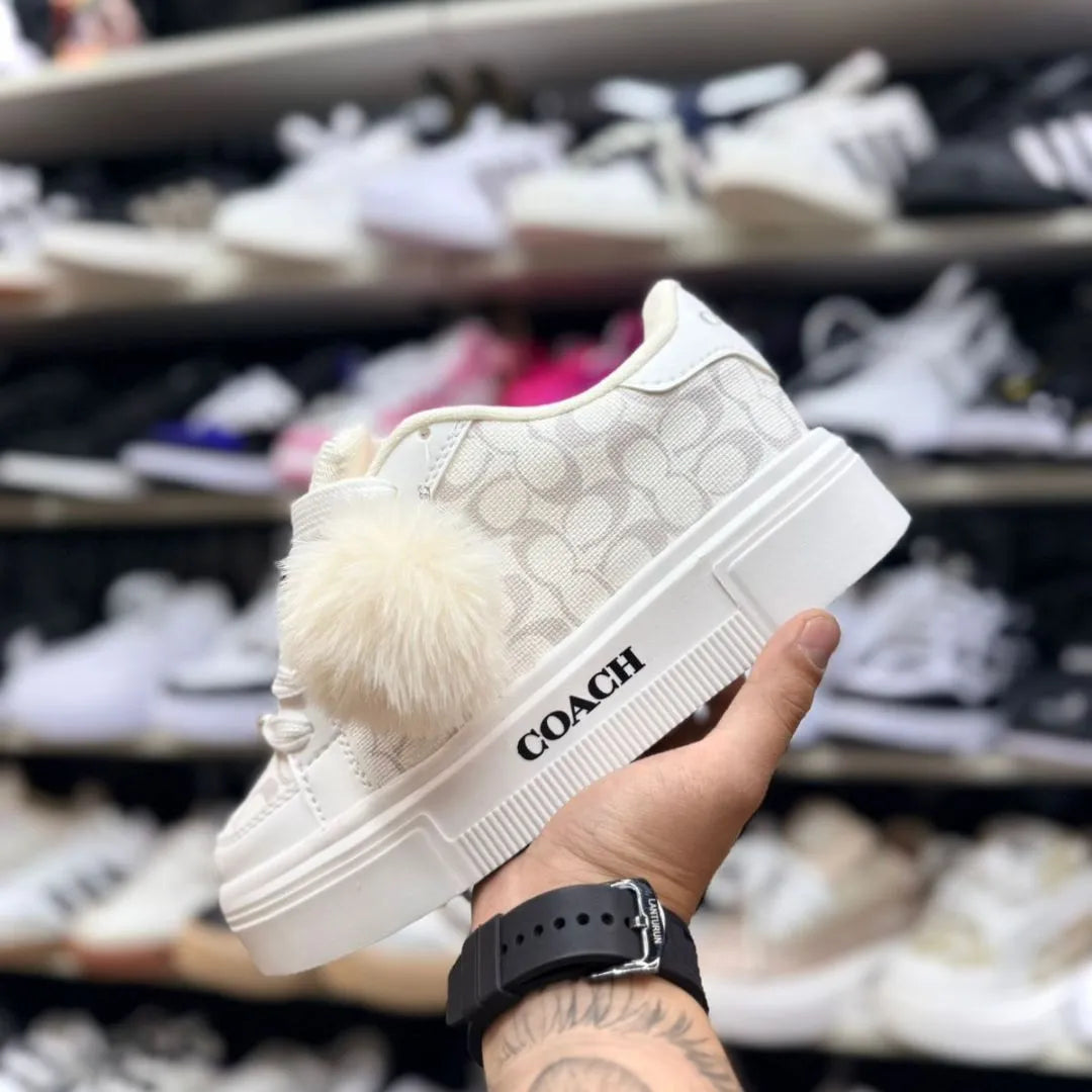 Zapatilla Coach Beige y Blanco