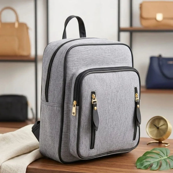 Morral Luxury Casual Gris y Negro