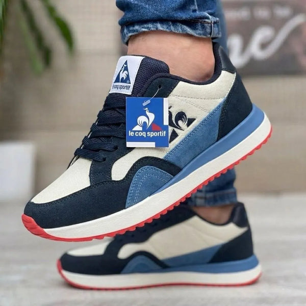 Zapatilla Le Coq Sportif Azul y Beige