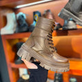 Botin Cafe Total Con Cordones