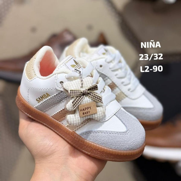 Zapatilla Niños Samba Blanco Multicolor