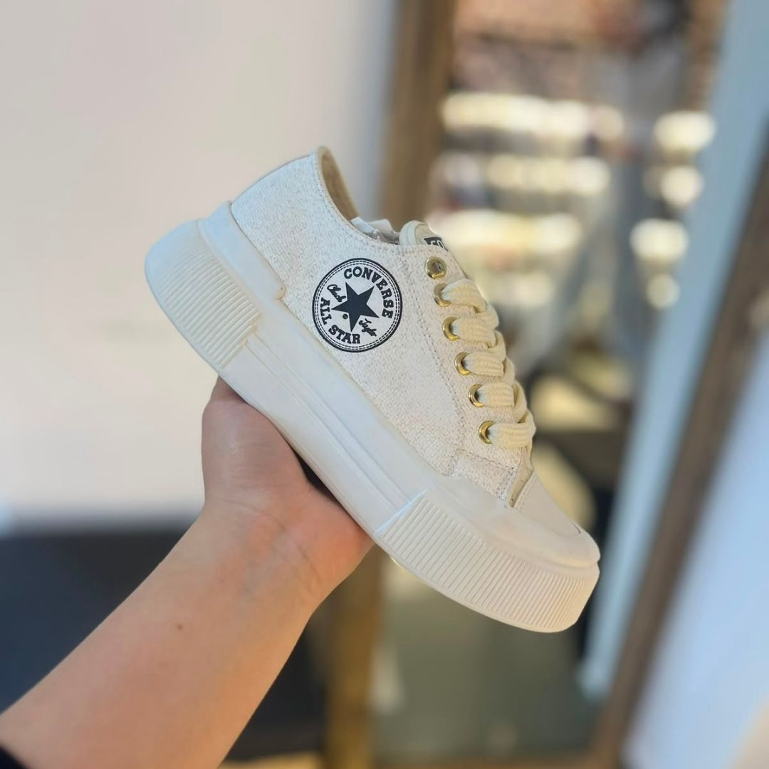 Zapatilla Converse Plataforma Beige