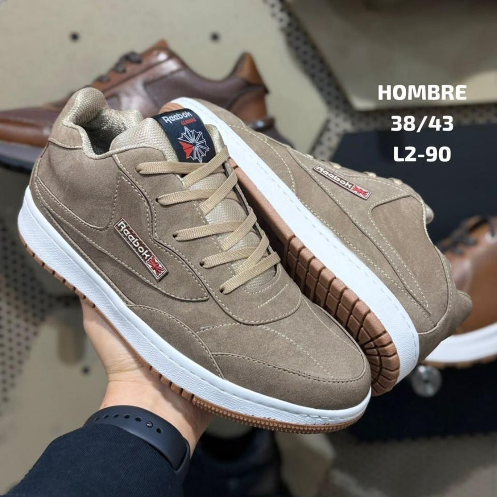 Zapatilla Reebok Camel y Blanco