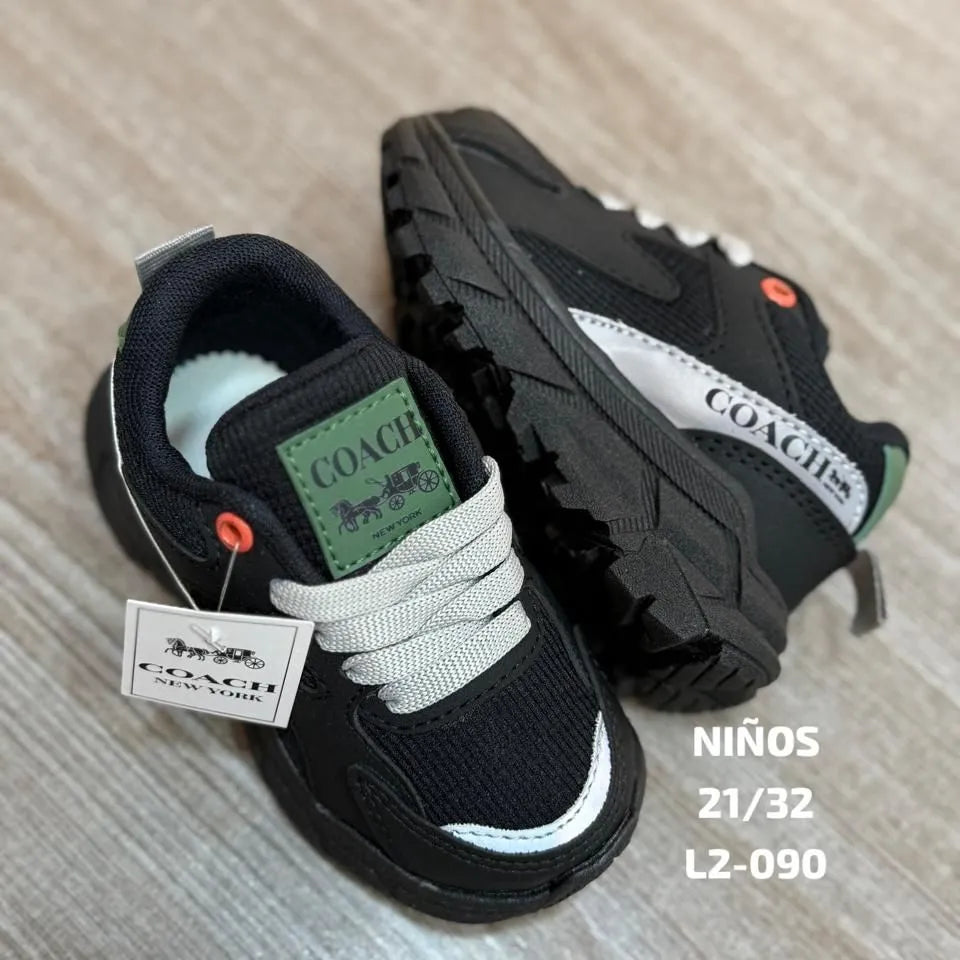 Tenis Coach Niñ@ Negro