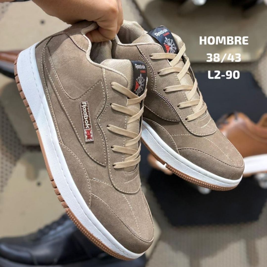 Zapatilla Reebok Camel y Blanco