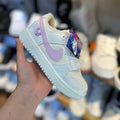 Tenis Niños Nike Blanco y Morado Panda
