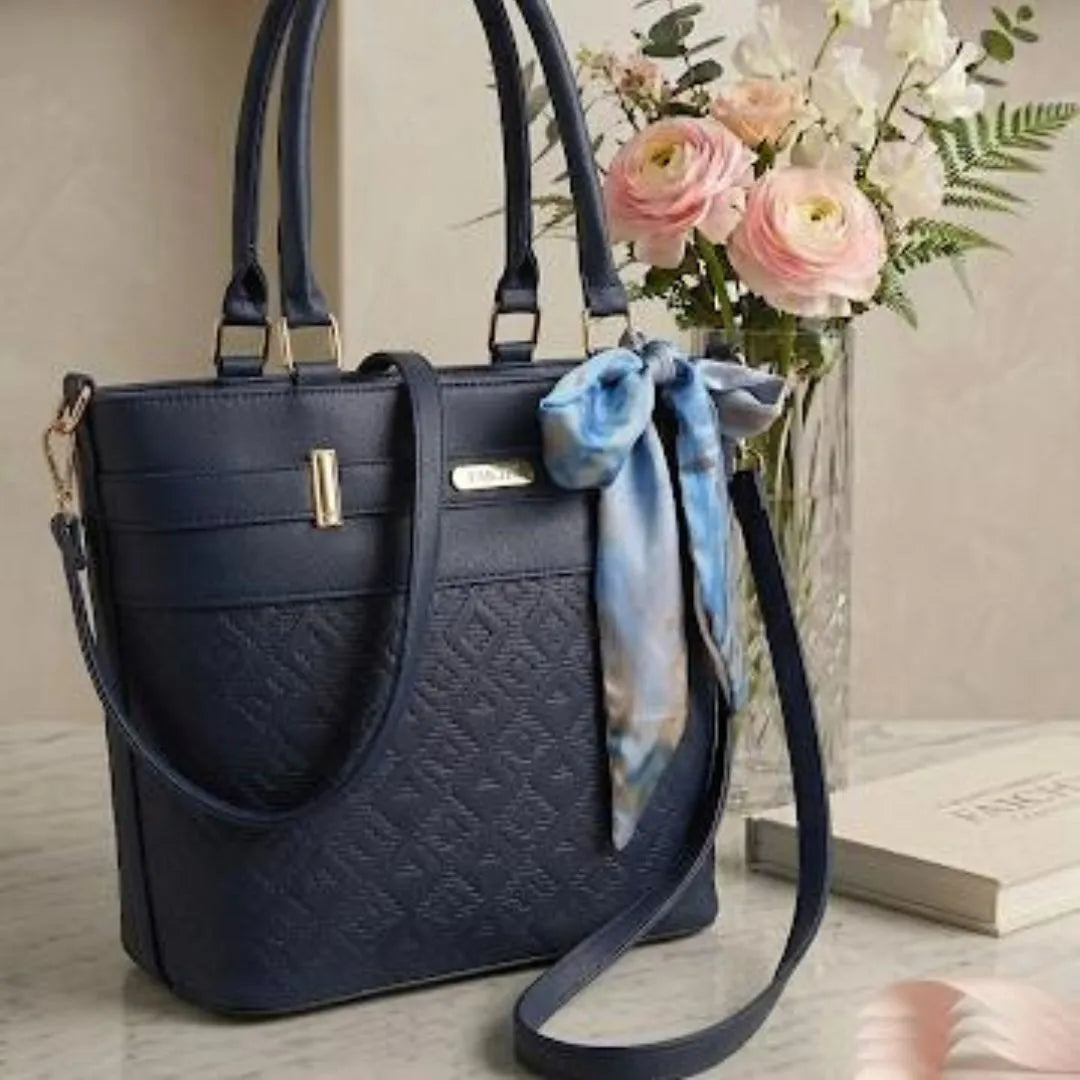 Bolso Dama Pañoleta Manos Libres Azul