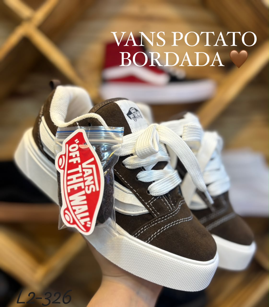 Tenis Potato Unisex Cafe y Blanco