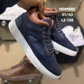 Bota Velez Azul y Cafe