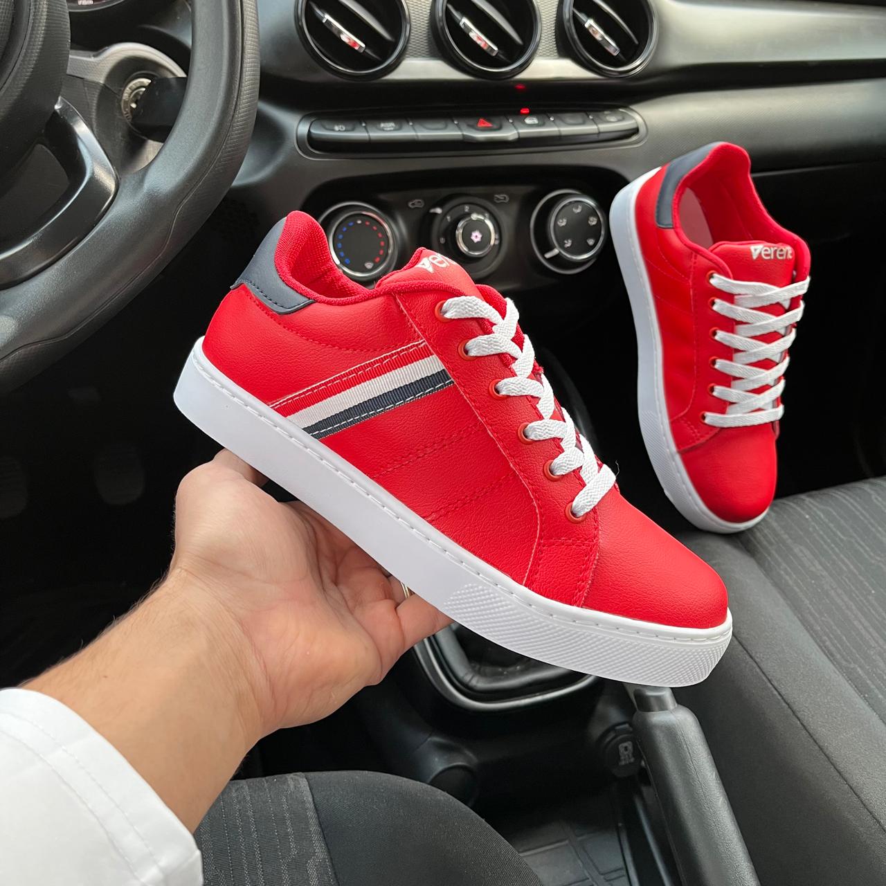Tenis Derene Francia Rojo y Blanco