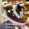 Zapatilla Dc Shoes Plano Vino Negro y Gris