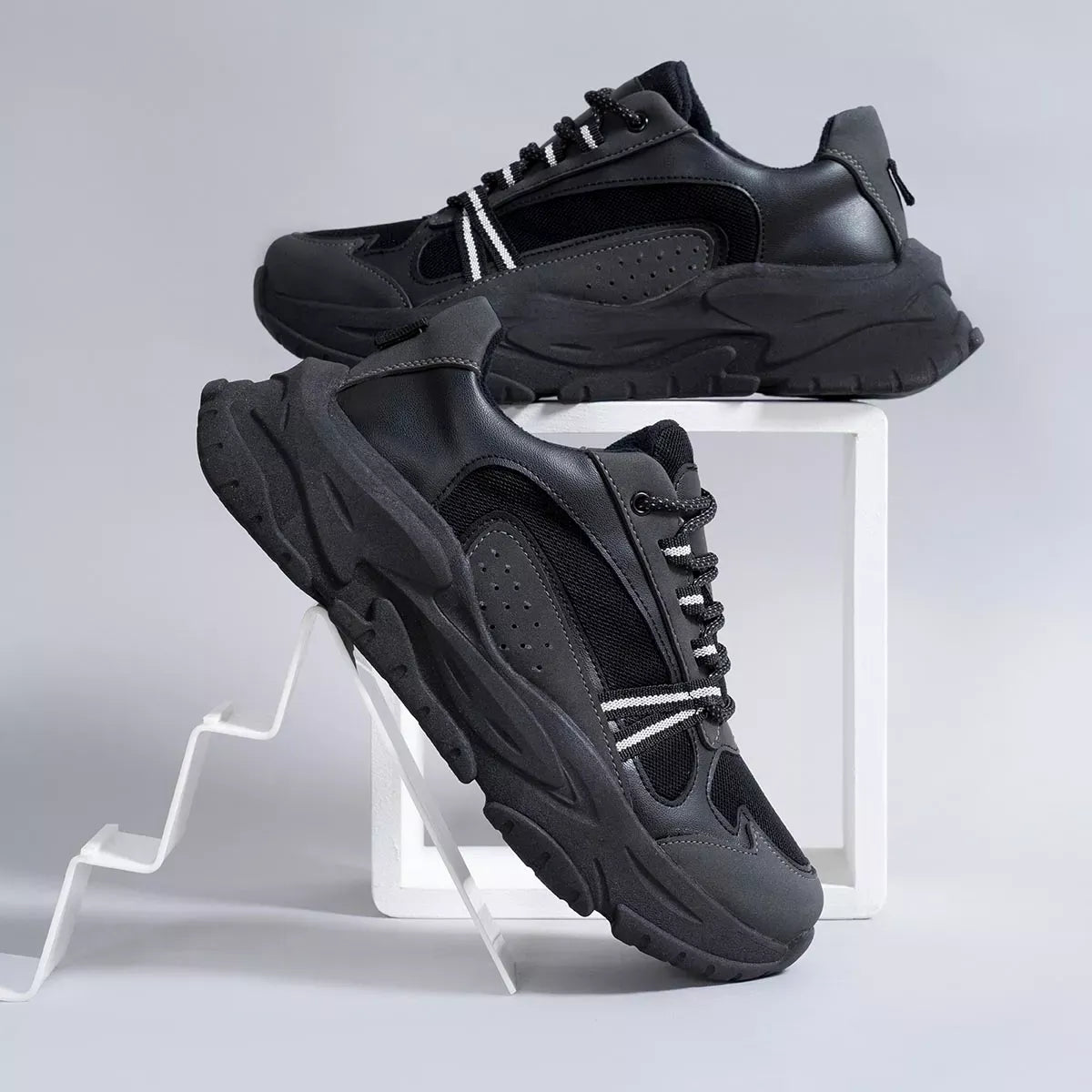Tenis Derene Tráctor Negro Total High Quality