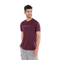 Camiseta Basica Con Estampado Frente Hombre Wine Red Vinotinto