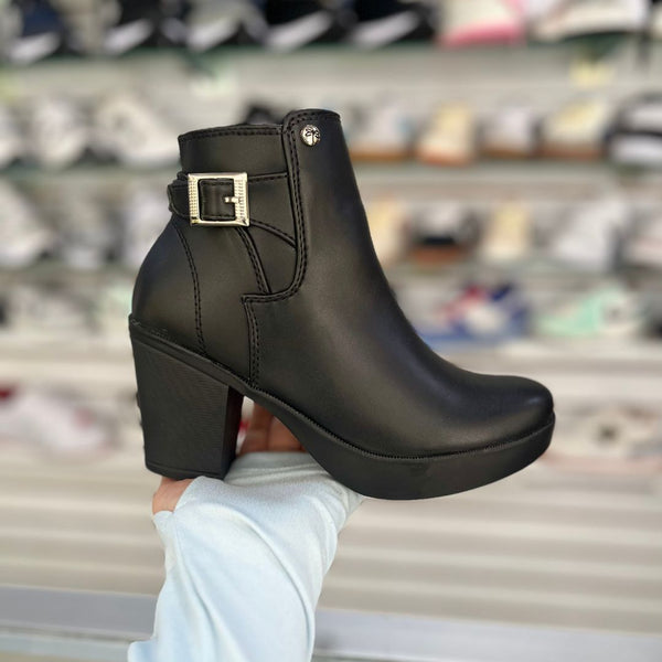 Botin Para Dama Negra Hebilla