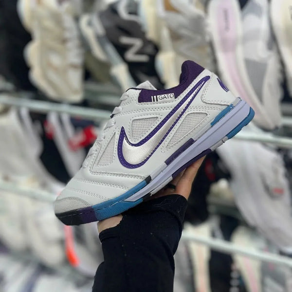 Zapatilla Unisex Futsal Nike Gato Blanco-Morado