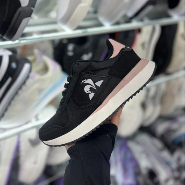 Zapatilla Le Coq Sportif Negro y Rosa