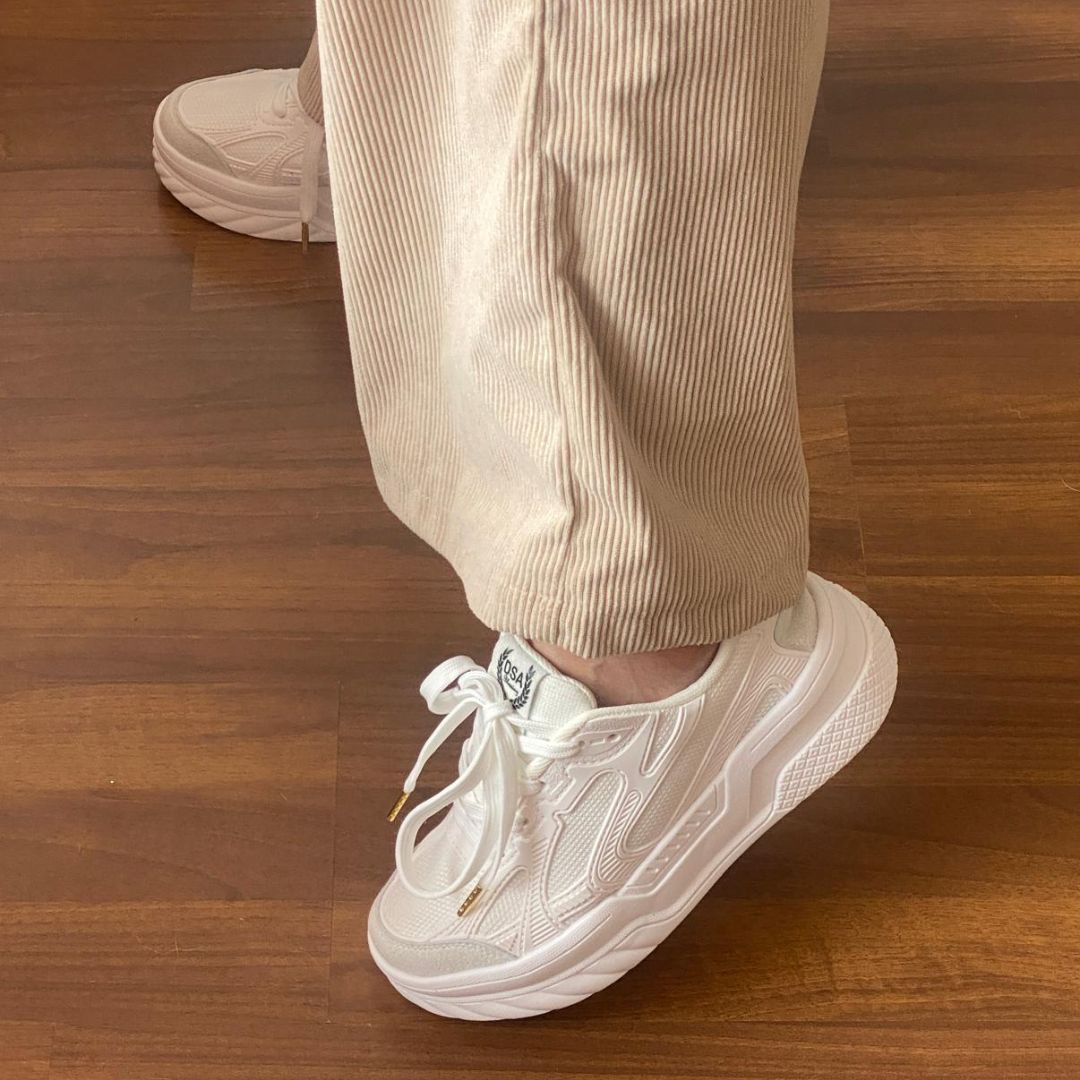 Zapatilla Plataforma Blanca Heros