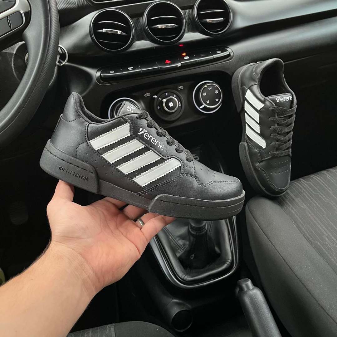 Tenis Derene Continental Negro y Blanco