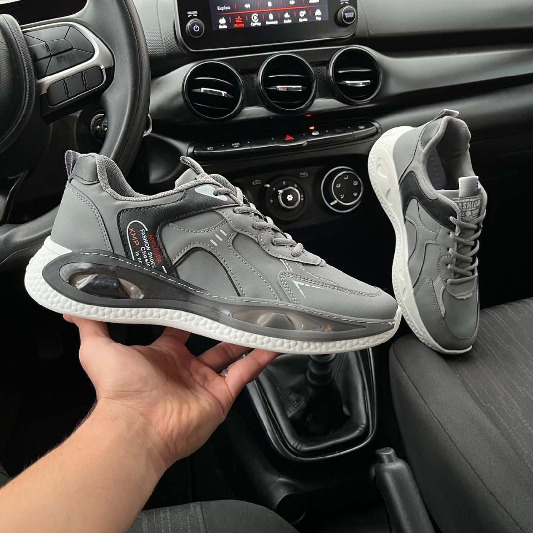 Zapatilla Importada Faded Gris y Negro Edimburgo