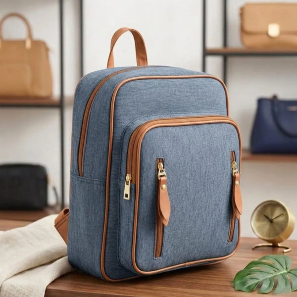 Morral Fashion Azul y Cafe