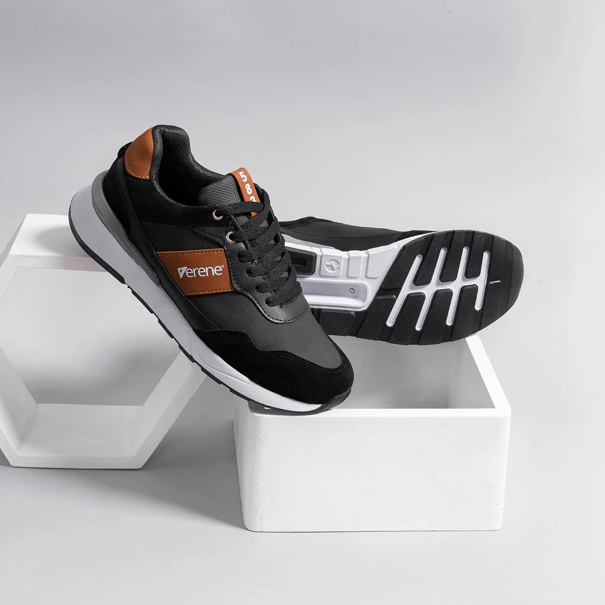 Tenis Derene Negro y Cafe 583