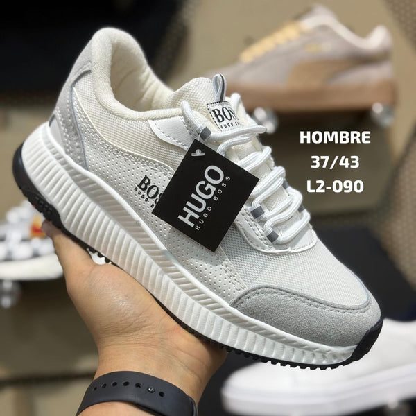 Zapatilla Hugo Boss Crema y Gris