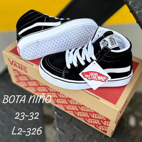 Teni-Bota Vans Negra Niñ@
