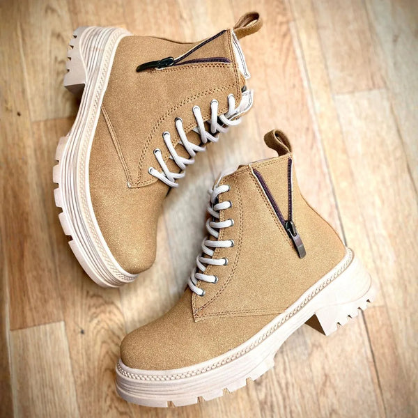 Botin Para Dama Cafe Camel
