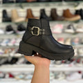Botin Para Dama Negro con Correa y Hebilla